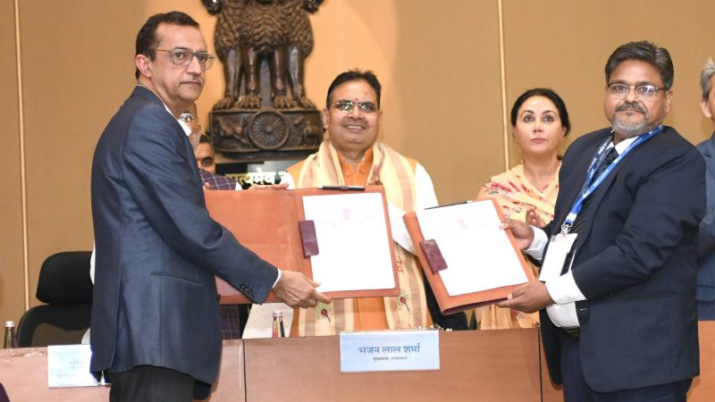 Jaipur: ऊर्जा परियोजनाओं के MoU-PPA हस्ताक्षर समारोह में मुख्यमंत्री bhajanlal sharma की मौजूदगी