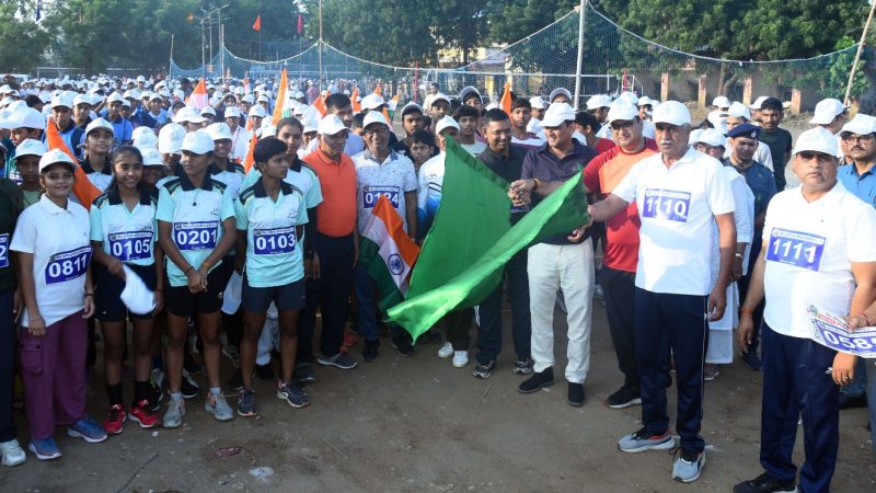 फिट इण्डिया फ्रीडम रन 5.0 स्वच्छता एवं स्वास्थ्य थीम पर मैराथन आयोजित