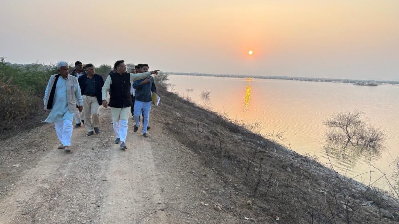 जल संसाधन मंत्री सुरेश   सिंह रावत ने किया नारायण सागर बांध का निरीक्षण