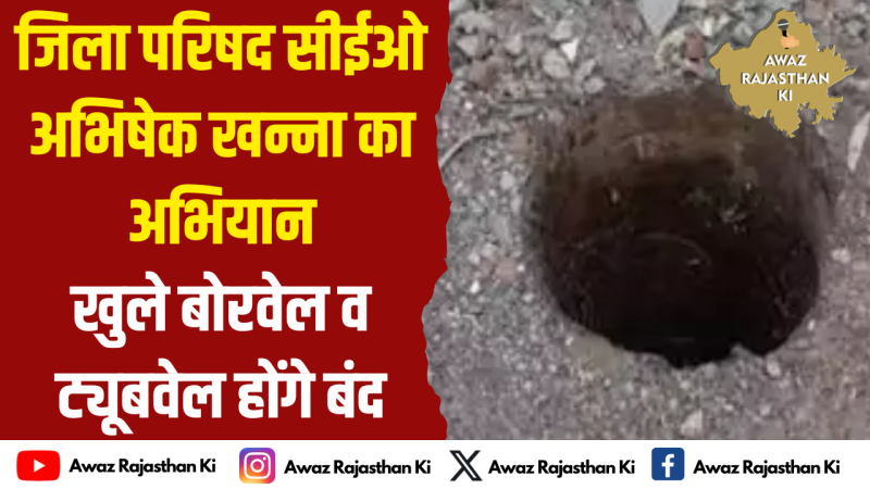 जिला परिषद सीईओ अभिषेक खन्ना ने खुले बोरवेल व टयूबवेल को चिन्हित कर बंद करवाने के कार्य को अभियान के रूप मैं लिया है