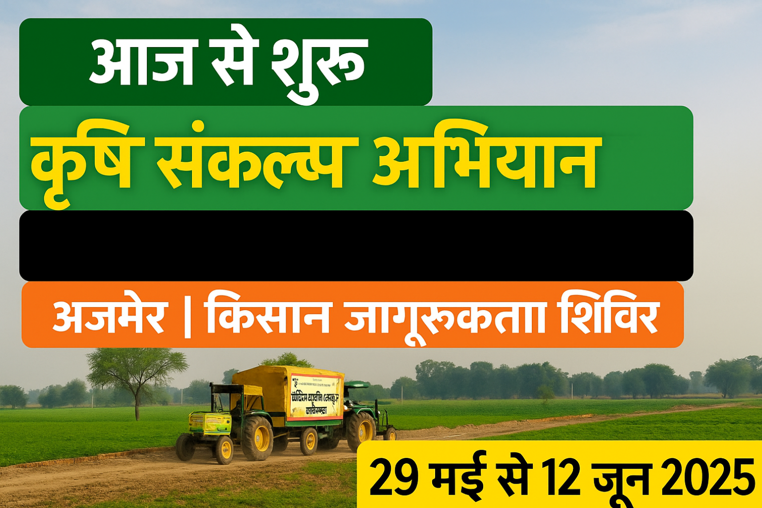 विकसित कृषि संकल्प अभियान का आगाज़ आज