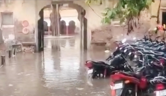 शाहपुरा में ढाई घंटे में 3 इंच बरसी आफत की बरसात।