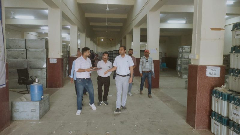 ईवीएम वेयर हाउस का किया त्रैमासिक आन्तरिक निरीक्षण