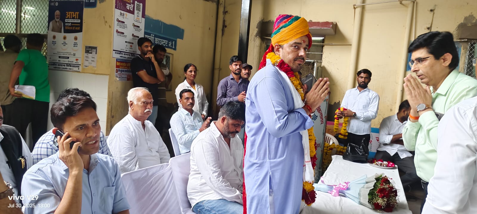 नसीराबाद चिकित्सालय में बने टीन सेड का विधायक लाम्बा ने किया लोकार्पण