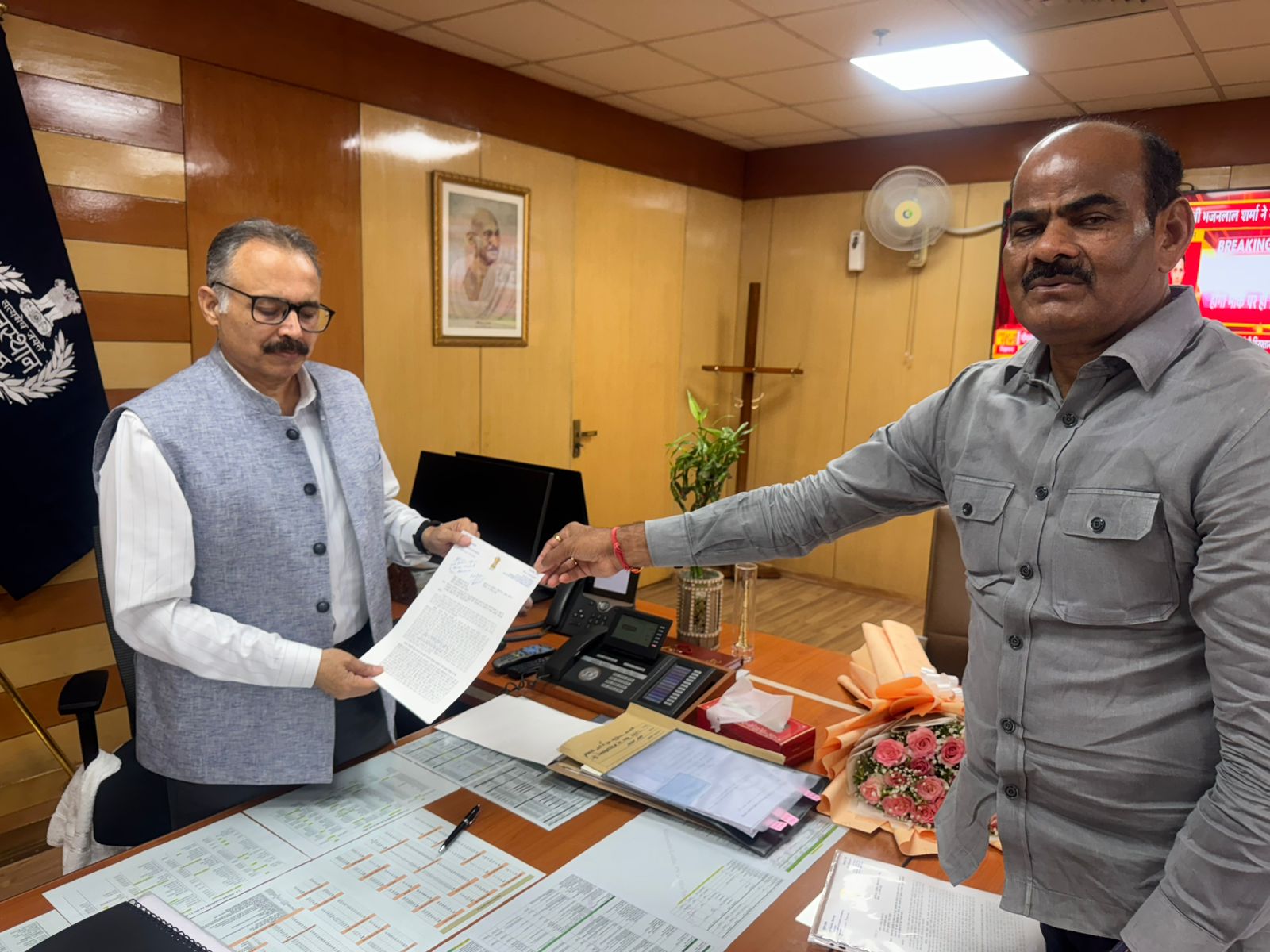 किशनगढ़ VIP ट्रेड और ईफोम घोटाले में सुरेश टाक ने DGP से की मुलाकात, पीड़ितों को राहत और SOG जांच की मांग