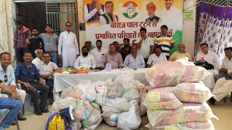पूर्व आरटीडीसी अध्यक्ष धर्मेंद्र राठौड़ व टीम ने रविवार को भी वितरित किए राशन सामग्री, कपड़े व बिस्तर