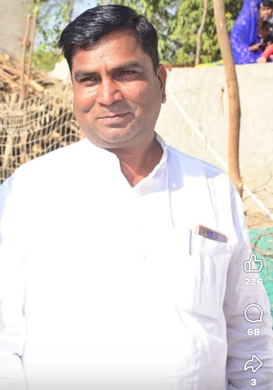 ग्राम नांदला के पूर्व सरपंच मान सिंह रावत का निधन