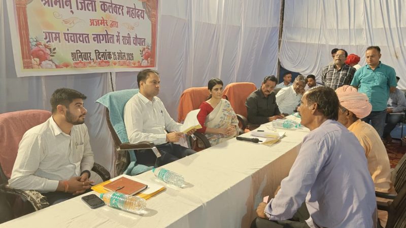 जिला कलक्टर ने ग्राम पंचायत नागोला में लगाई रात्रि चौपाल