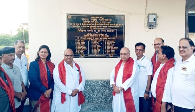 जनसेवा में रोटरी क्लब आगे—नसीराबाद बस स्टैंड का बदला स्वरूप, यात्रियों को गर्मी-बारिश से राहत