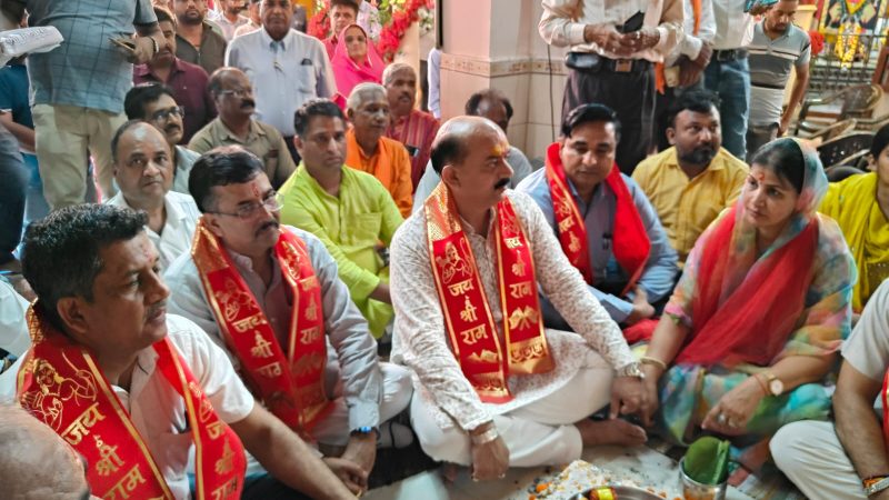 अजमेर में मोदी सरकार के 12 वर्ष पूर्ण होने पर विभिन्न मंदिरों में हुए धार्मिक आयोजन