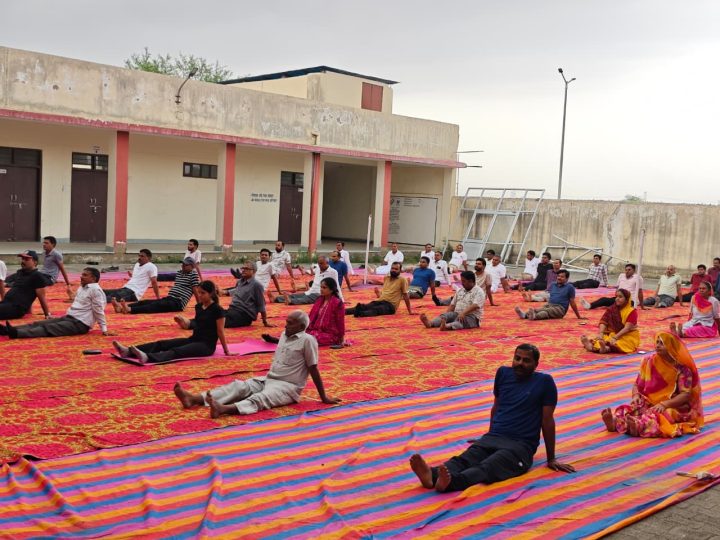 अंतरराष्ट्रीय योग दिवस पर अरांई महाविद्यालय में हुआ योगाभ्यास।