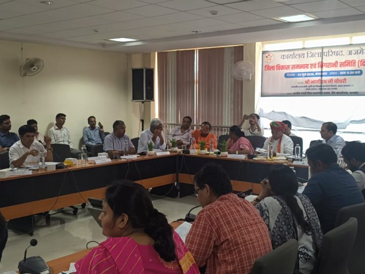 जिला विकास समन्वय एवं निगरानी समिति की बैठक आयोजित