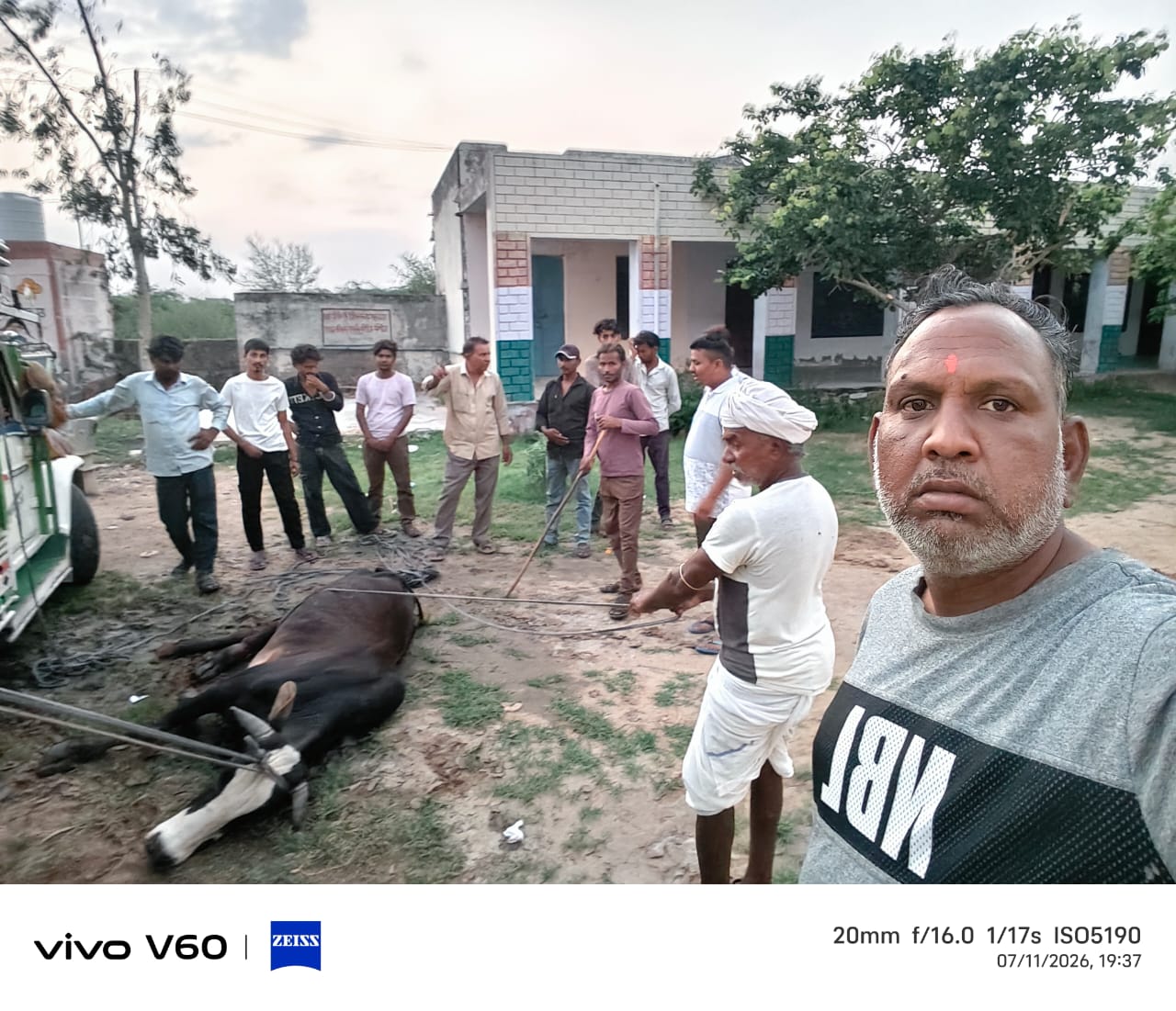 ग्रामीणों ने दिखाई मानवता: घायल नंदी को सुरक्षित पहुंचाया बढ़ते कदम गौशाला केकड़ी