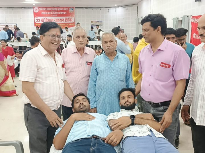 रेलवे यूनियन का 22 वाँ रक्तदान शिविर आज