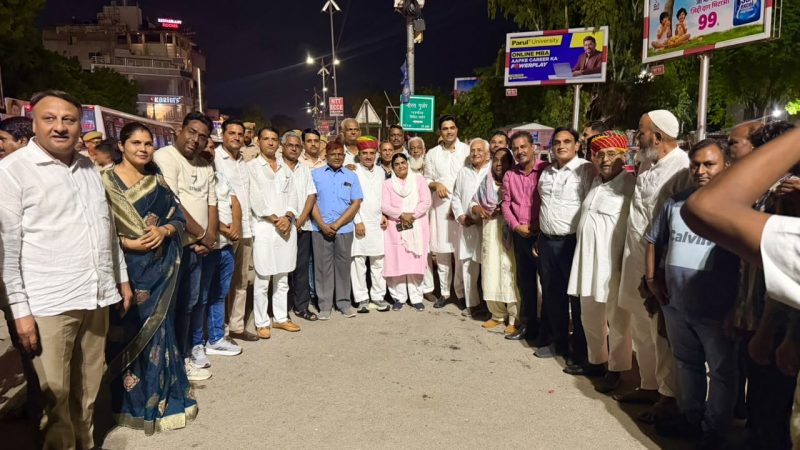 केंद्रीय शिक्षा मंत्री के इस्तीफे व छात्रों की जीत पर अजमेर में कांग्रेस का ‘विजय मार्च’