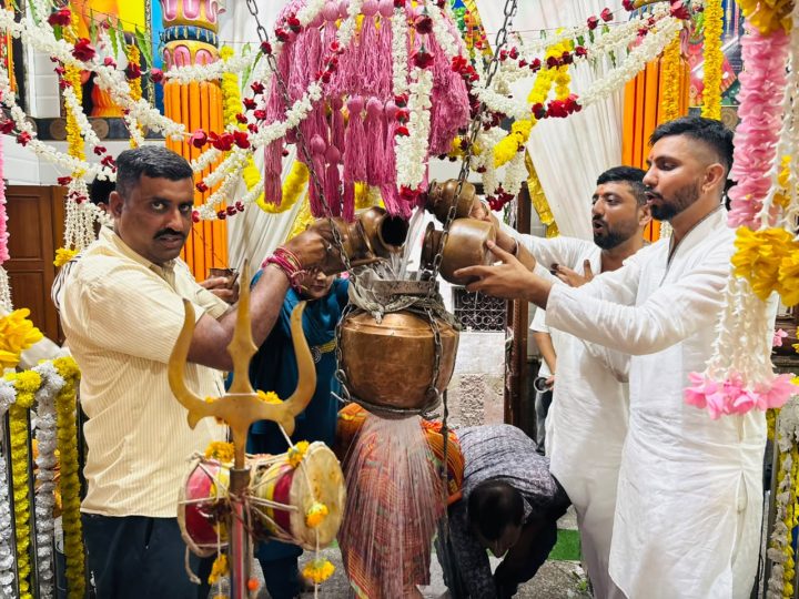 श्रावण की अंतिम प्रदोष पर शिवमय हुआ नसीराबाद, नागेश्वर महादेव मंदिर में वार्षिक सहस्त्रधारा का आयोजन