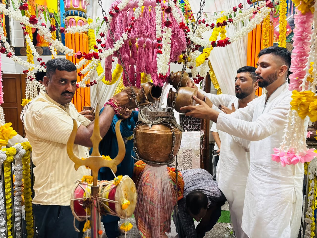 श्रावण की अंतिम प्रदोष पर शिवमय हुआ नसीराबाद, नागेश्वर महादेव मंदिर में वार्षिक सहस्त्रधारा का आयोजन