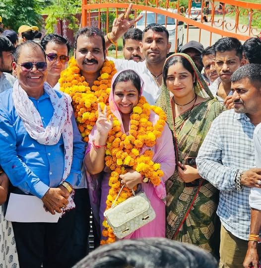 सावंर में पहली बार खिला कमल, पन्नी देवी गुर्जर बनीं नगर पालिका अध्यक्ष