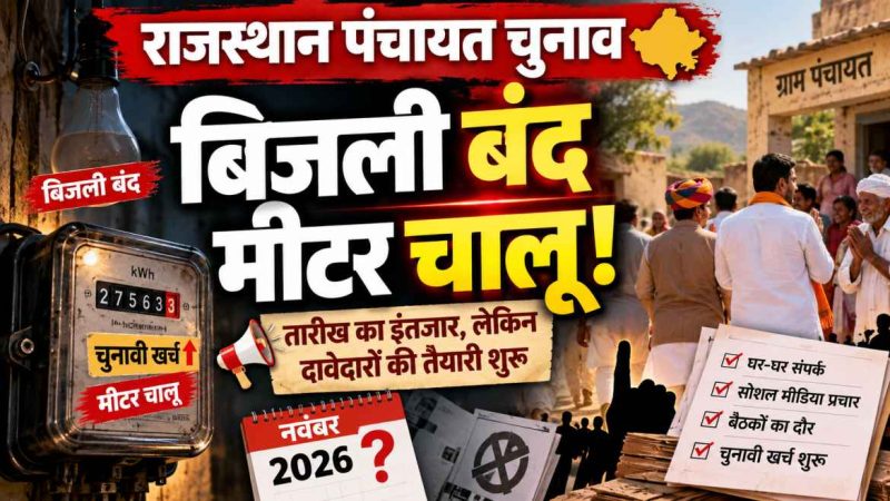 बिजली बंद, मीटर चालू! राजस्थान में पंचायत चुनाव की तारीख का इंतजार, लेकिन दावेदारों का चुनावी खर्च शुरू