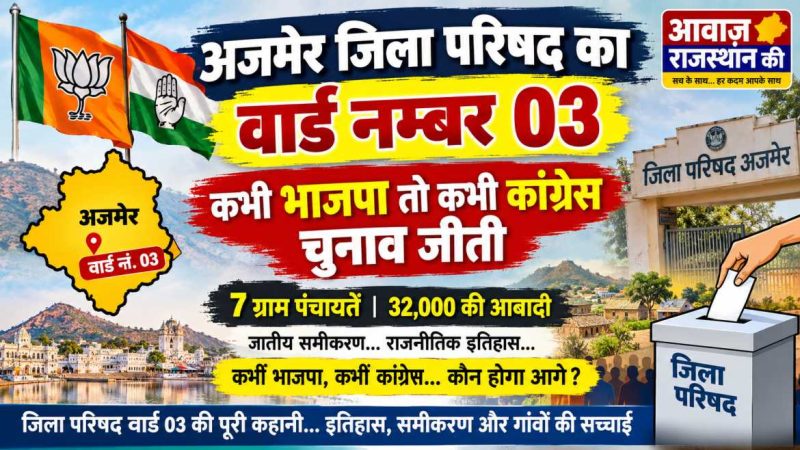 अजमेर जिला परिषद वार्ड नम्बर 03: कभी भाजपा तो कभी कांग्रेस, बदलते रहे चुनावी समीकरण
