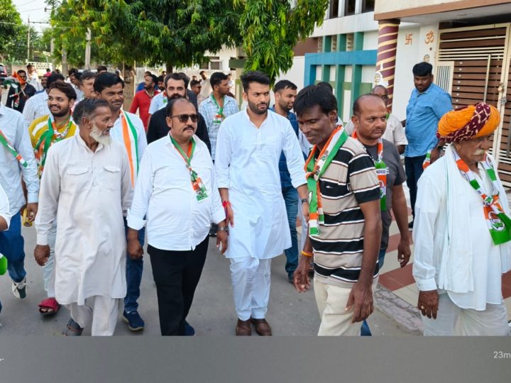 शिवप्रकाश गुर्जर ने नसीराबाद नगर पालिका क्षेत्र में किया सघन जनसंपर्क