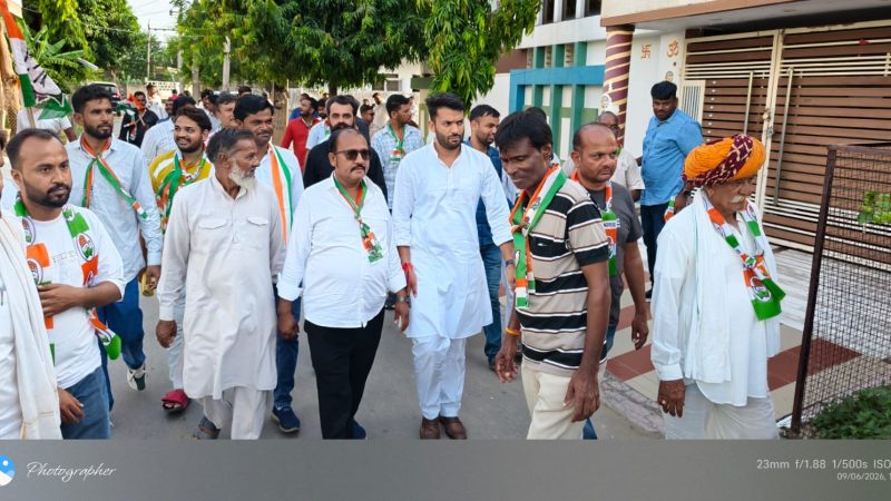 शिवप्रकाश गुर्जर ने नसीराबाद नगर पालिका क्षेत्र में किया सघन जनसंपर्क