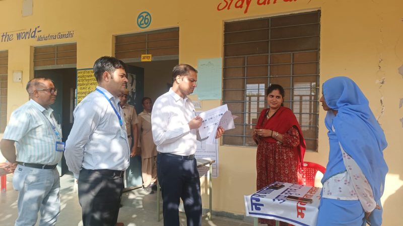 नगरीय निकाय आम चुनाव 2026जिला निर्वाचन अधिकारी एवं पुलिस अधीक्षक ने मतदान केन्द्रों का किया निरीक्षण