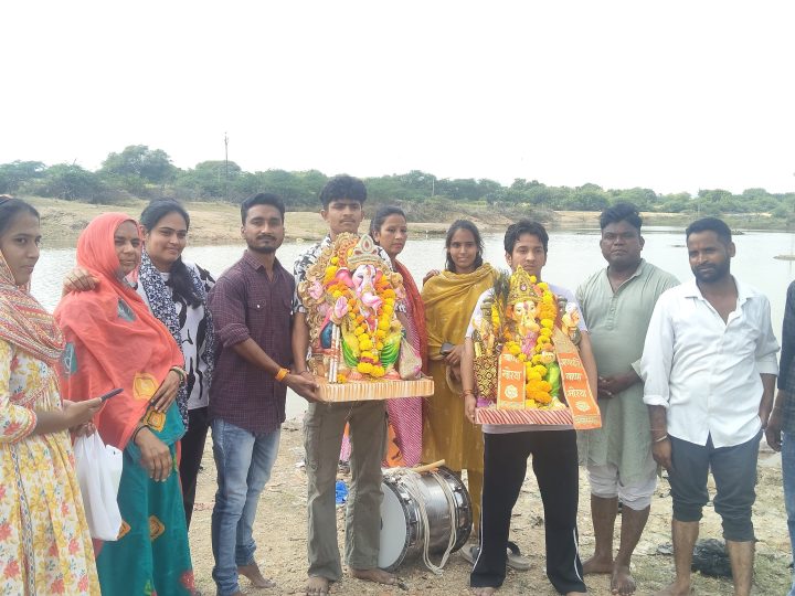 नसीराबाद में धूमधाम से हुआ गणपति विसर्जन, नम आंखों से दी बप्पा को विदाई
