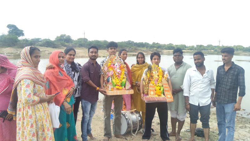 नसीराबाद में धूमधाम से हुआ गणपति विसर्जन, नम आंखों से दी बप्पा को विदाई
