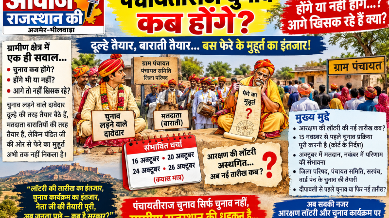 पंचायतीराज चुनाव कब होंगे?दूल्हे तैयार, बाराती तैयार… बस फेरे के मुहूर्त का इंतजार!