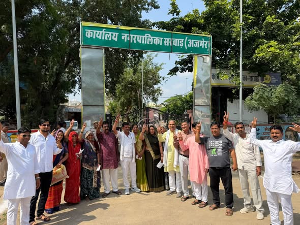 सरवाड़ में भाजपा का बोर्ड, मनोज सैनी बने नगर पालिका अध्यक्ष