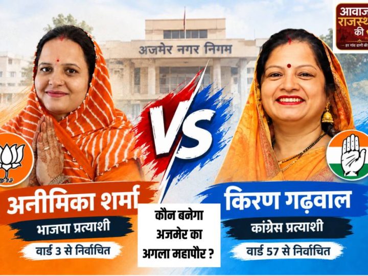 अजमेर में मेयर पद पर अनामिका-किरण में होगा मुकाबला: भाजपा-कांग्रेस ने उम्मीदवार उतारे, नामांकन दाखिल