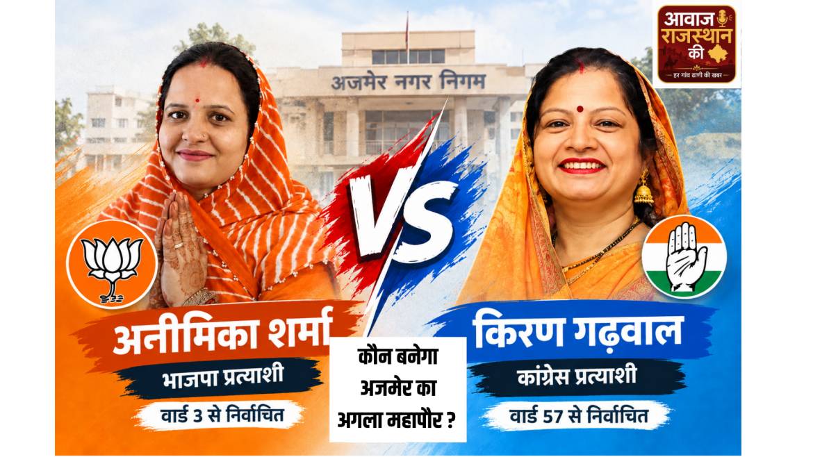 अजमेर में मेयर पद पर अनामिका-किरण में होगा मुकाबला: भाजपा-कांग्रेस ने उम्मीदवार उतारे, नामांकन दाखिल