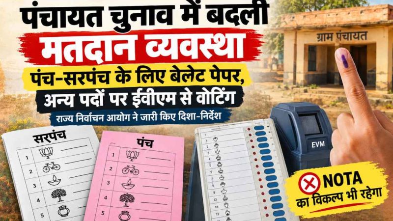 पंचायत चुनाव में बदली मतदान व्यवस्था, पंच-सरपंच के लिए बैलेट पेपर