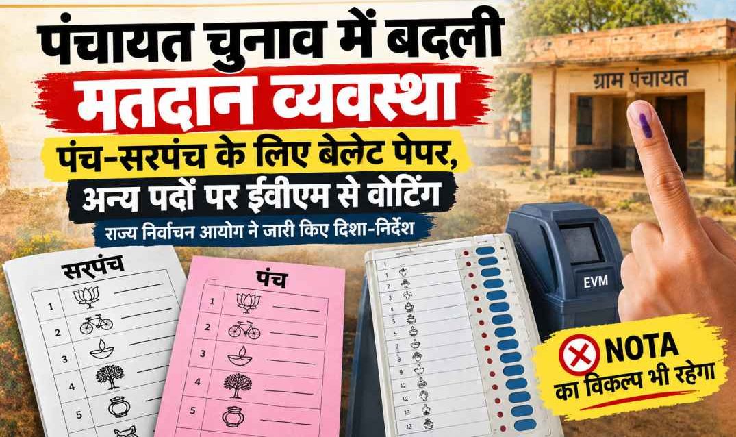 पंचायत चुनाव में बदली मतदान व्यवस्था, पंच-सरपंच के लिए बैलेट पेपर